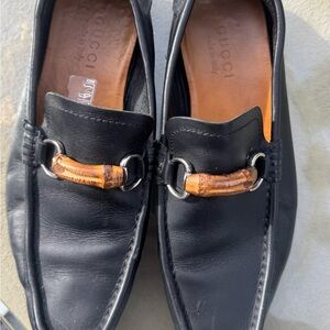 Gucci Bamboo Horsebit Slip On Loafers